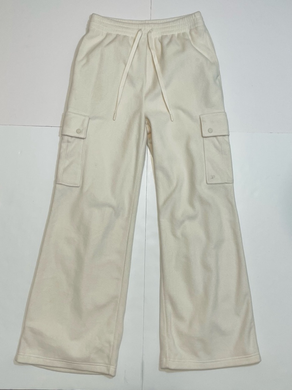 PINK Victoria’s Secret Cream Wide Leg Cargo Sweatpants Size S